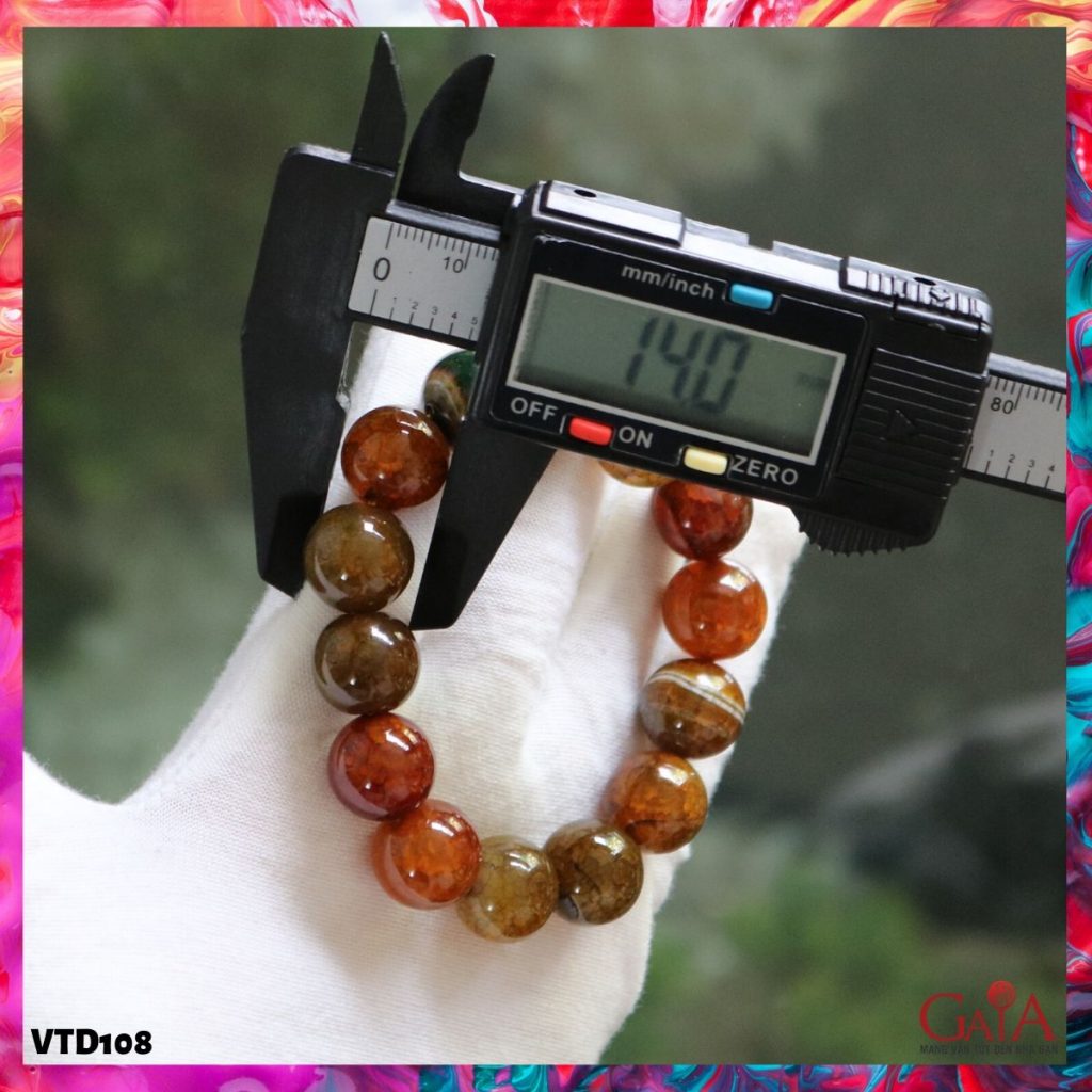 Vòng tay mã não rồng 14ly VTD108