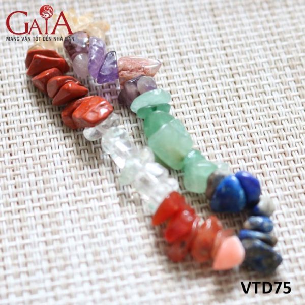 Vòng tay đá tinh thể tự nhiên 7 màu