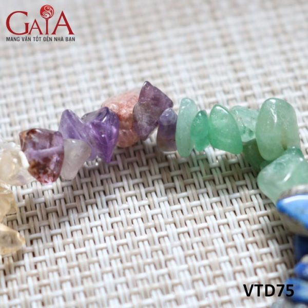 Vòng tay đá tinh thể tự nhiên 7 màu