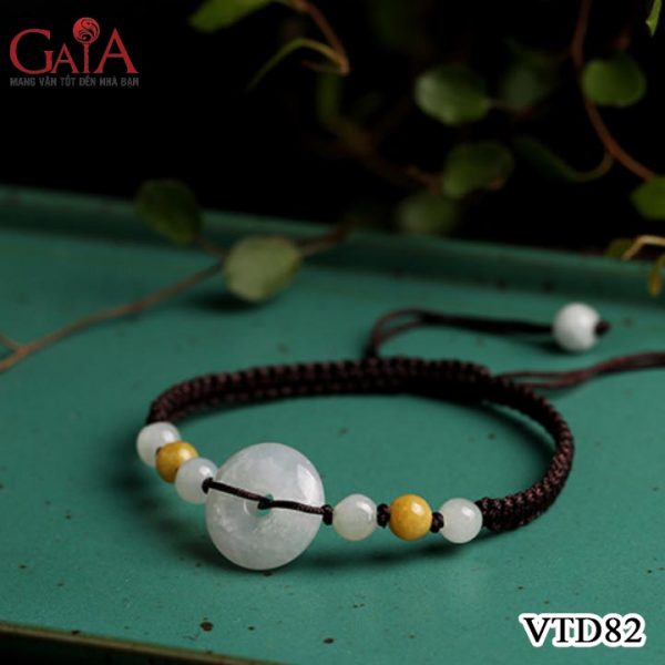 Vòng tay đồng điếu cẩm thạch tài lộc