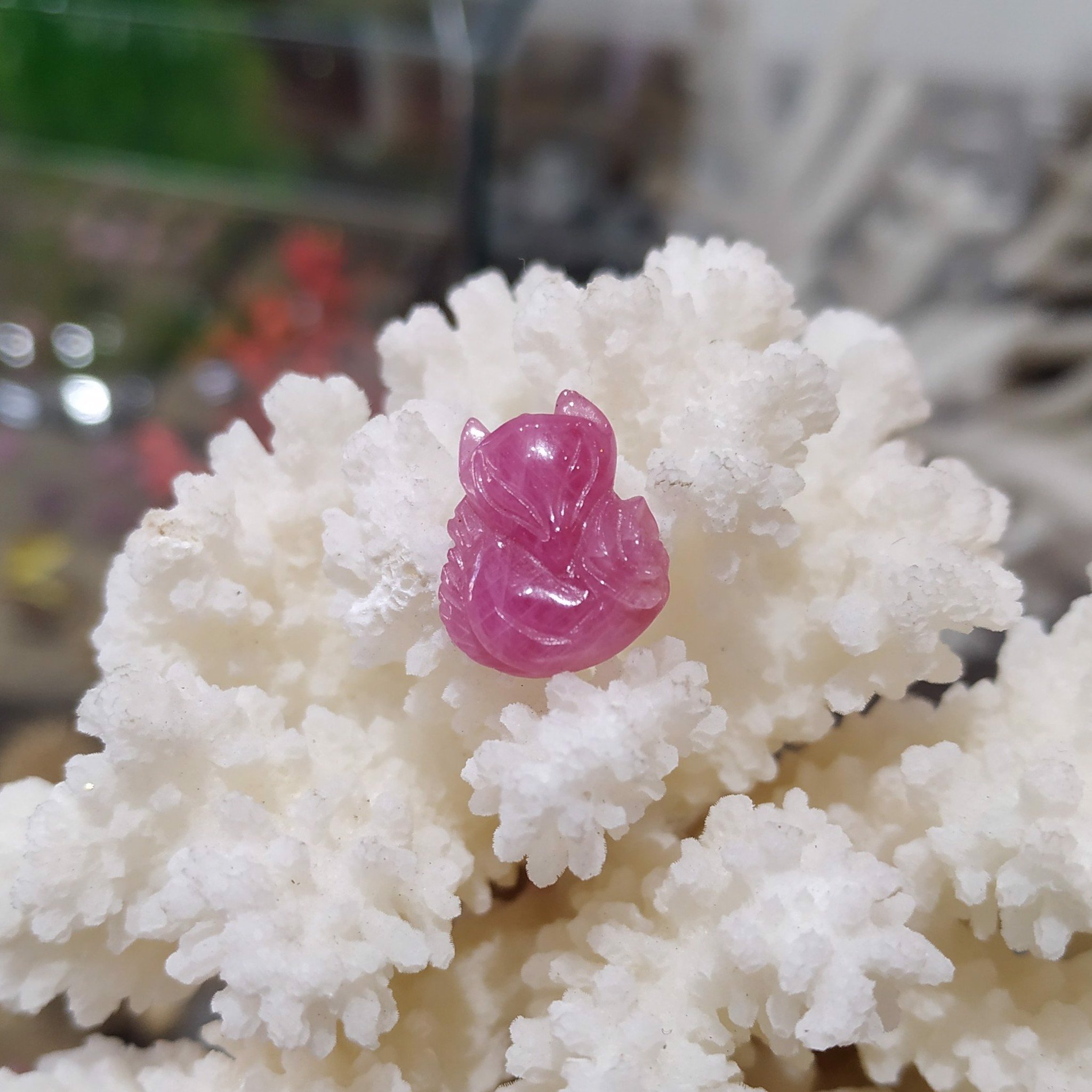 Mặt dây hồ Ly Ruby A 