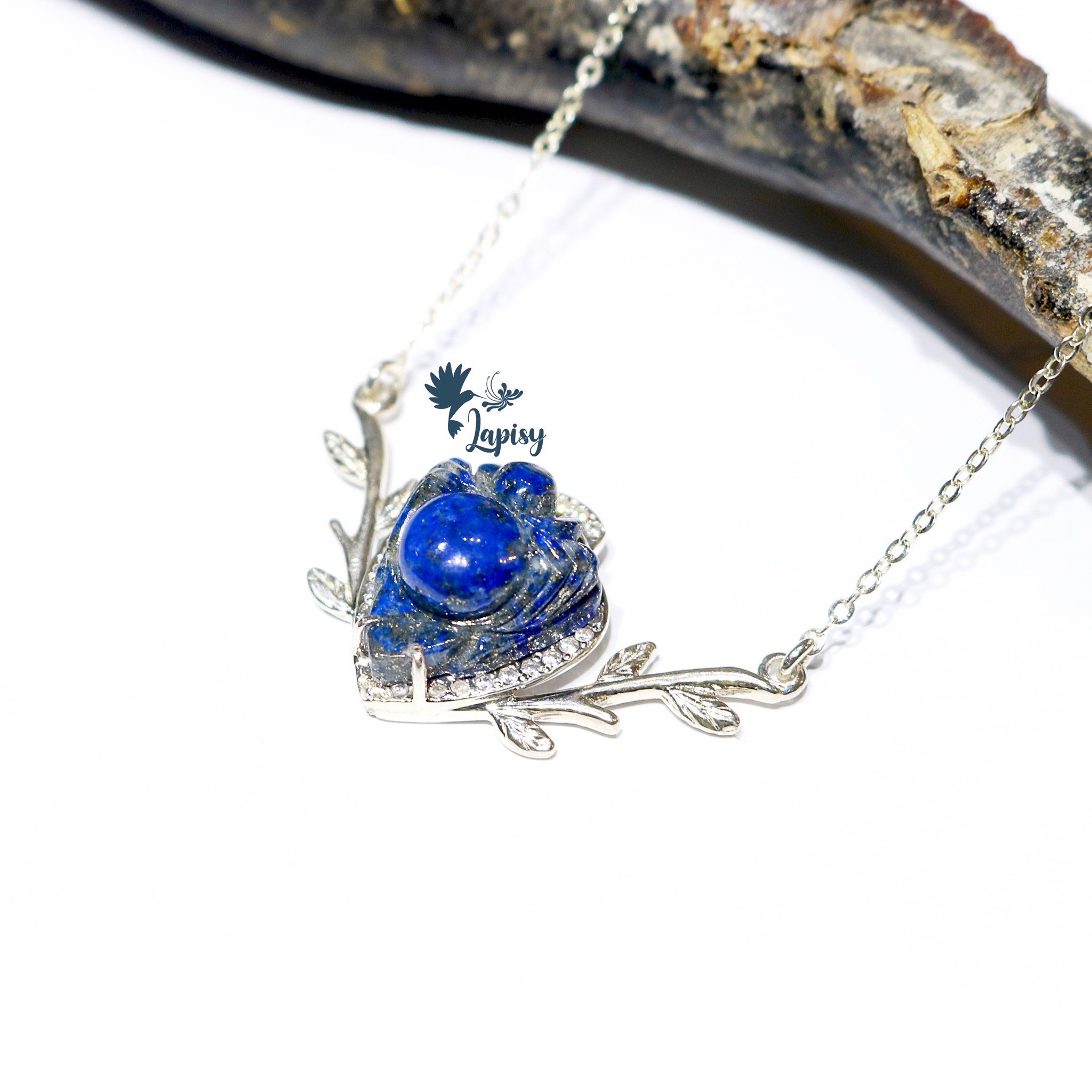 Mặt dây Nhện phong thuỷ Lapis Lazuli