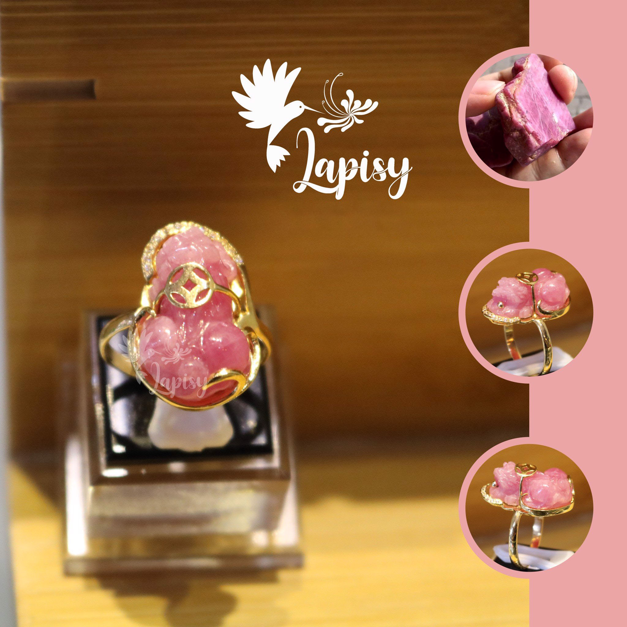 Nhẫn tỳ hưu ruby loại A