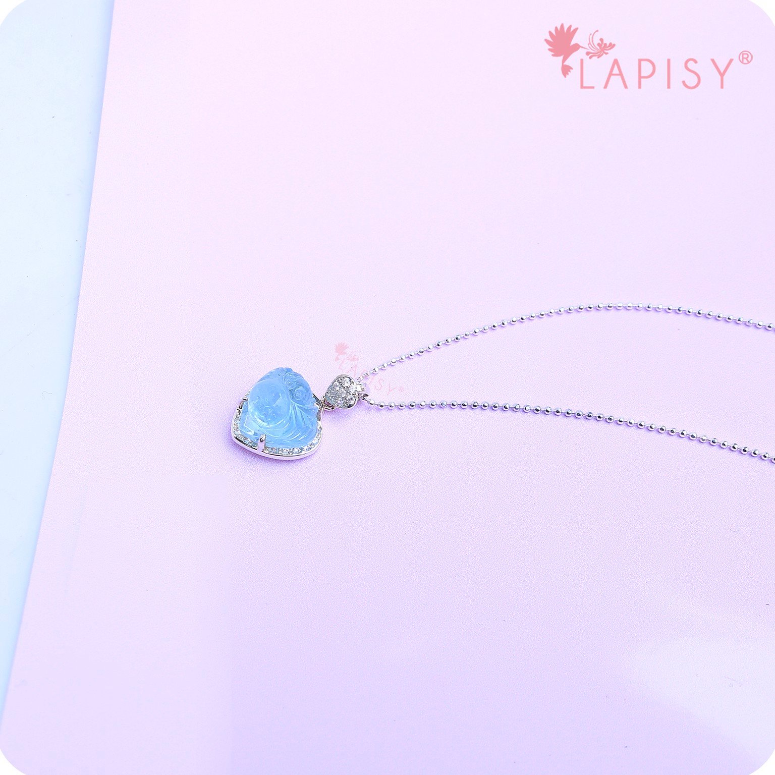 Seaon - mặt dây nhện aquamarine