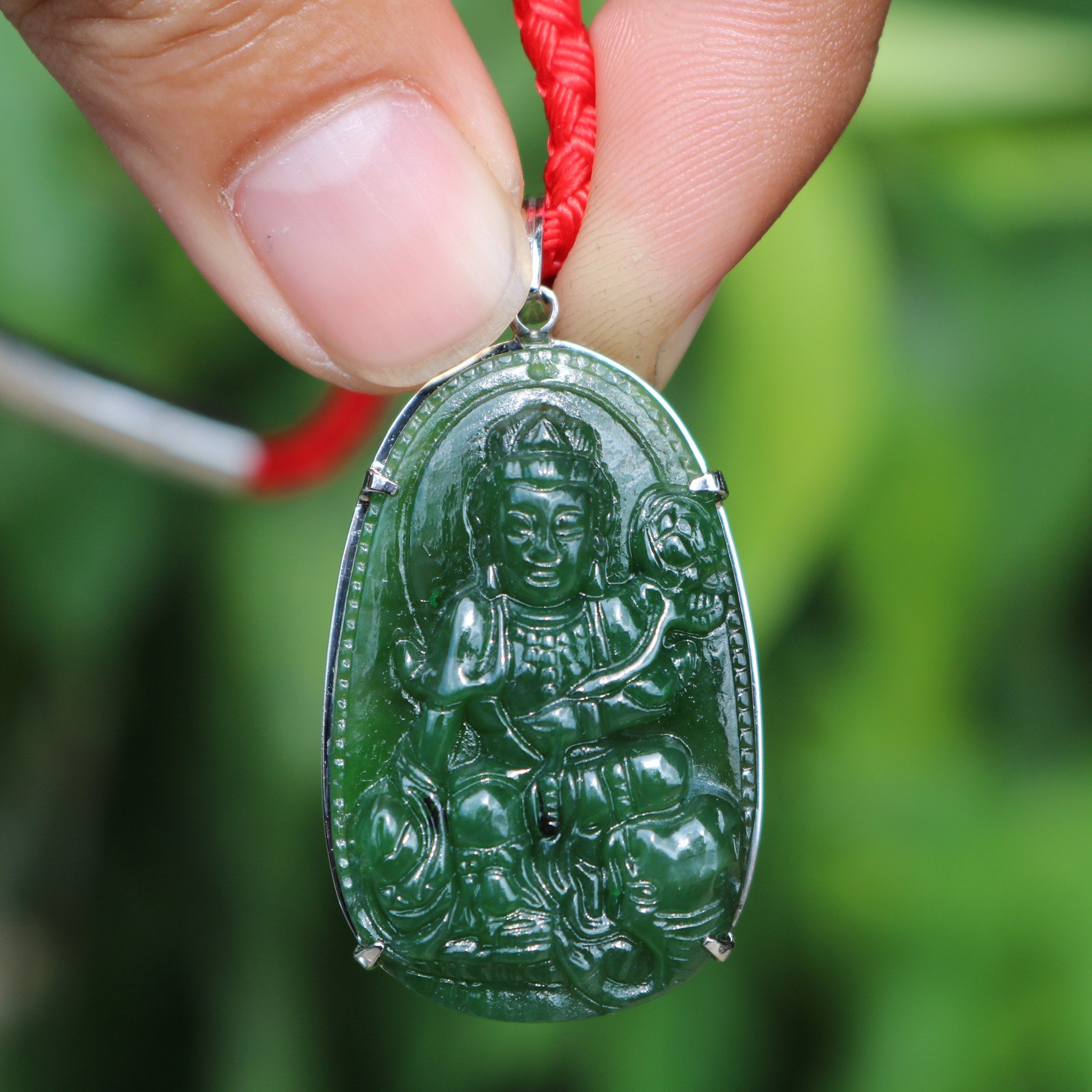 Mặt phật ngọc cẩm thạch nephrite 