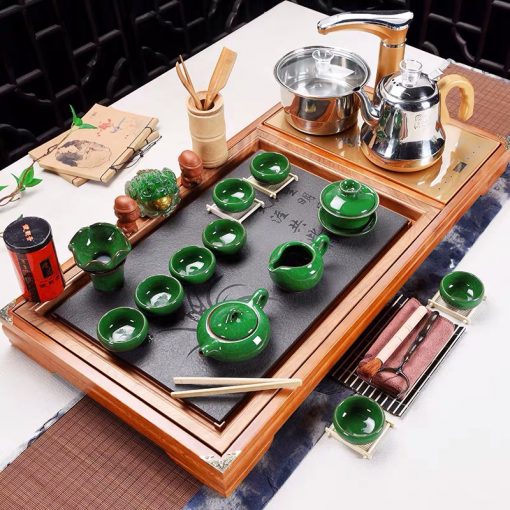 Bàn trà điện thông minh mặt đá-Sen Bụt