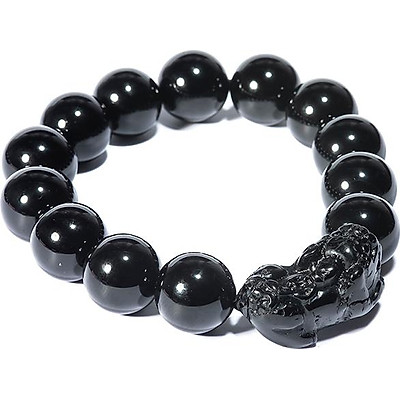 Vòng tay đá Obsidian 10mm mix Tỳ hưu 