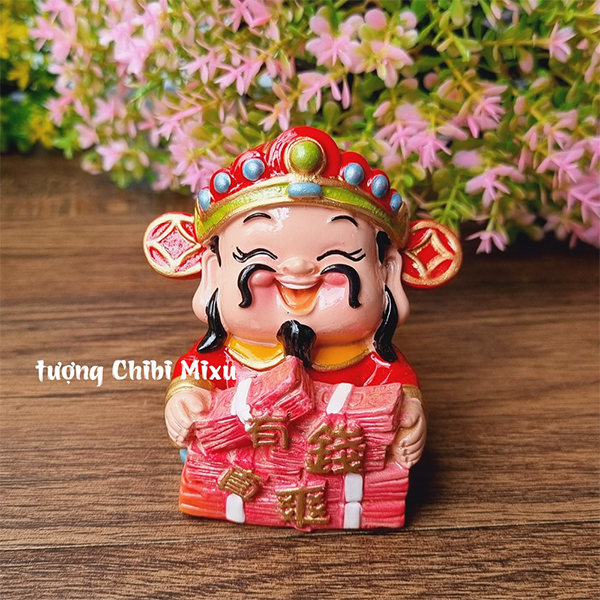 Tượng Thần Tài 7cm - ôm xấp tiền