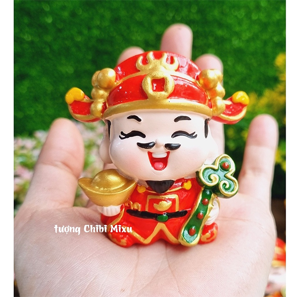 Tượng chibi Thần Tài Như Ý Cát Tường 6cm cao cấp