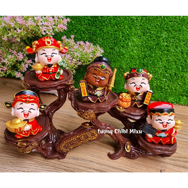 Bộ Ngũ Tài 6cm cao cấp kèm chân đế