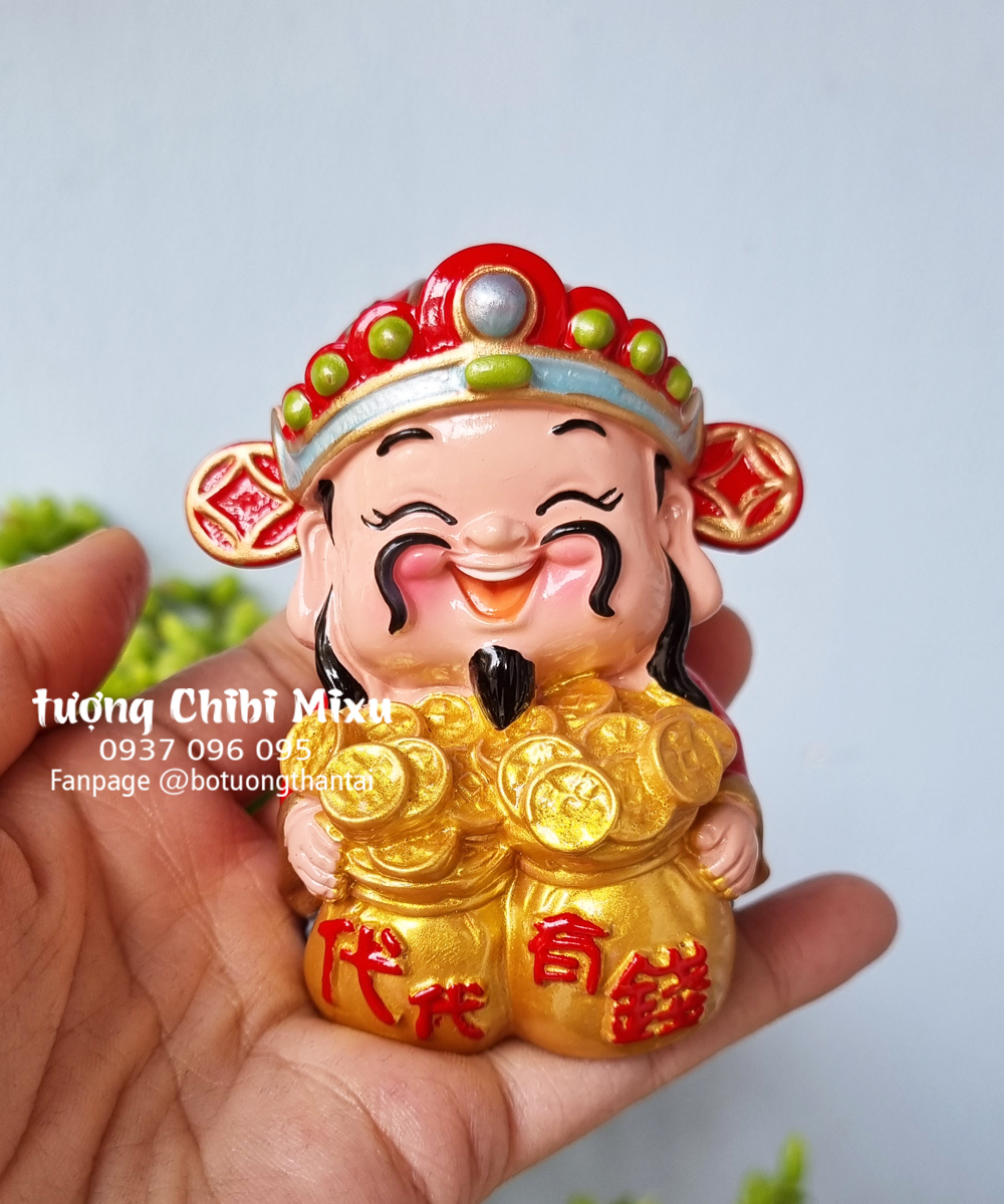 (Chọn mẫu) 09 mẫu tượng chibi Thần Tài 7cm may mắn