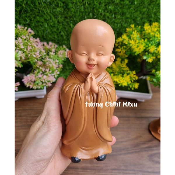 Bộ 03 chú tiểu áo nâu yêu đời size 16.5cm