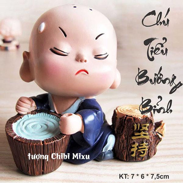 Tượng chibi chú tiểu bướng bỉnh