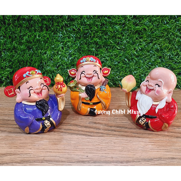 Bộ 03 tượng Tam Đa Phúc Lộc Thọ size 7cm