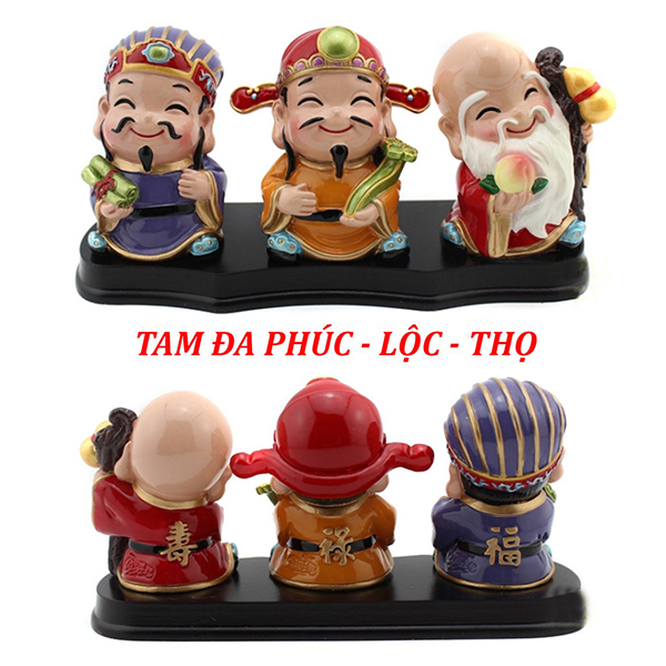 Tam Đa Phúc Lộc Thọ 6cm - không kèm đế