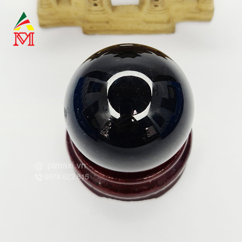 Quả Cầu Phong Thủy Đá Obsidian Đen