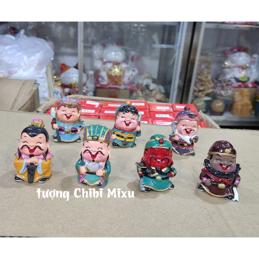 Bộ 07 tượng chibi Tam Quốc Chí size 6cm