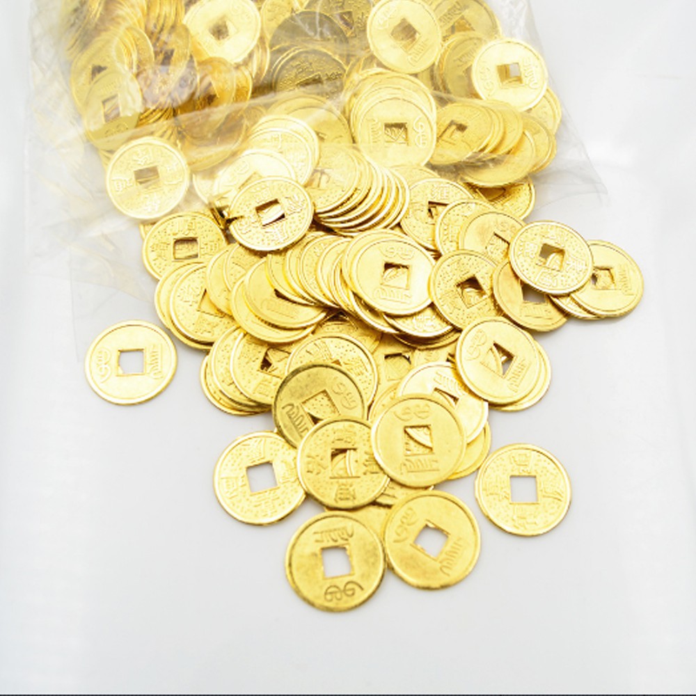 Combo 10 túi xu vàng may mắn size 13mm