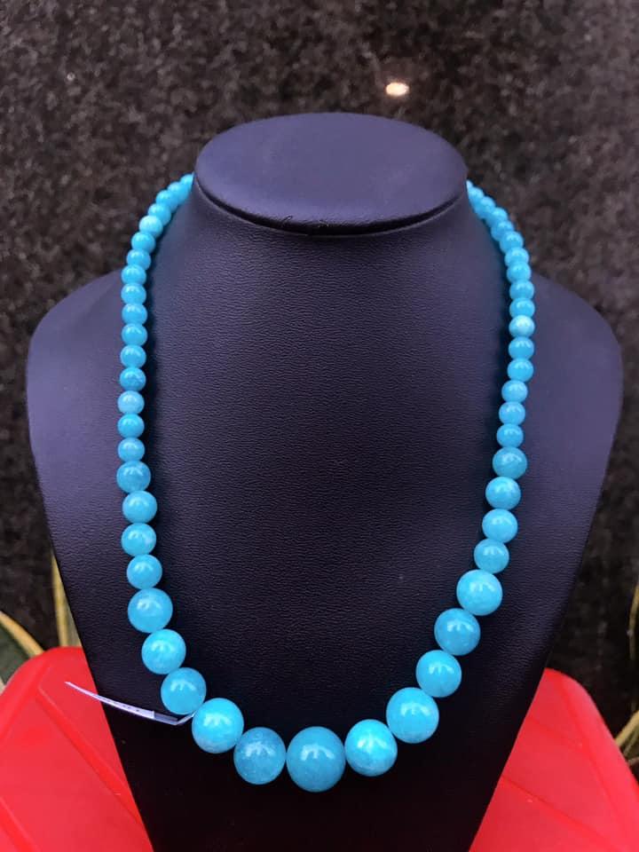 Vòng cổ đá amazonite xanh ngọc