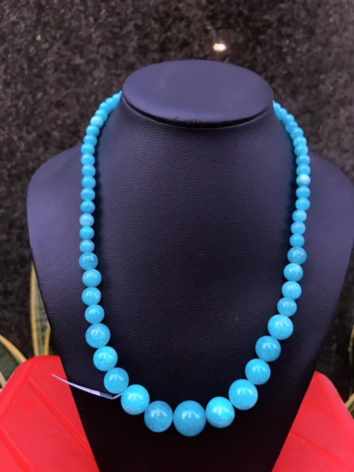 Vòng cổ đá amazonite xanh ngọc