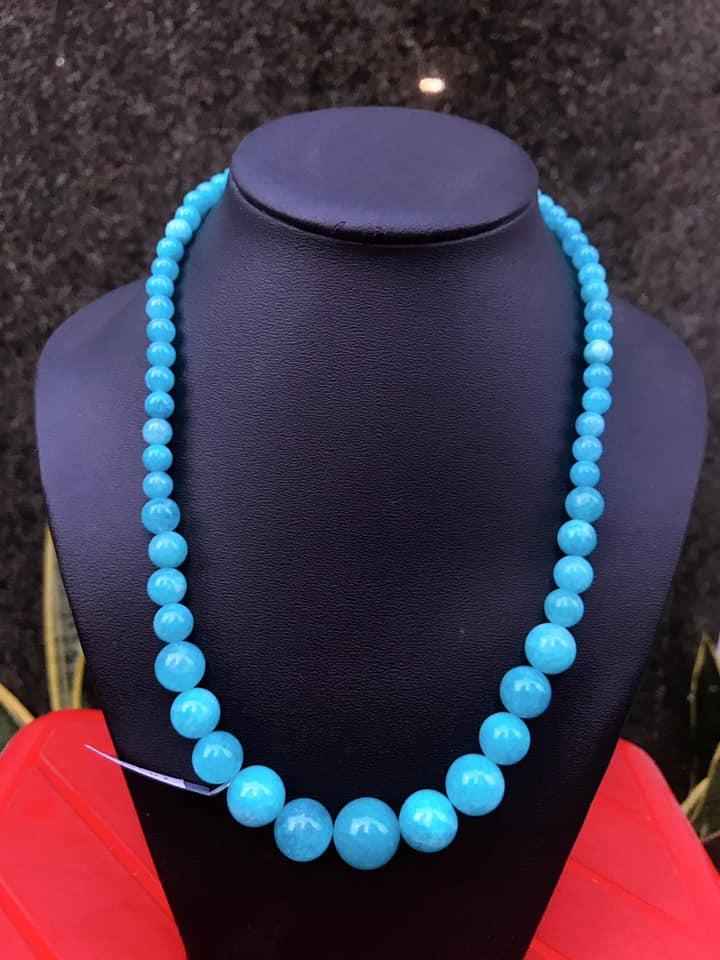 Vòng cổ đá amazonite xanh ngọc