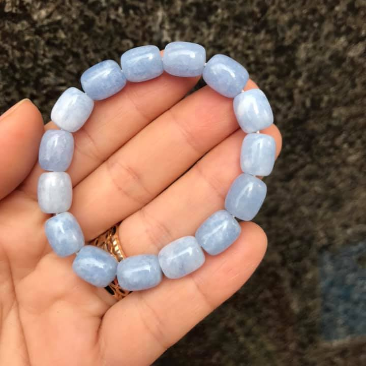 Vòng tay lu thống đá aquamarine