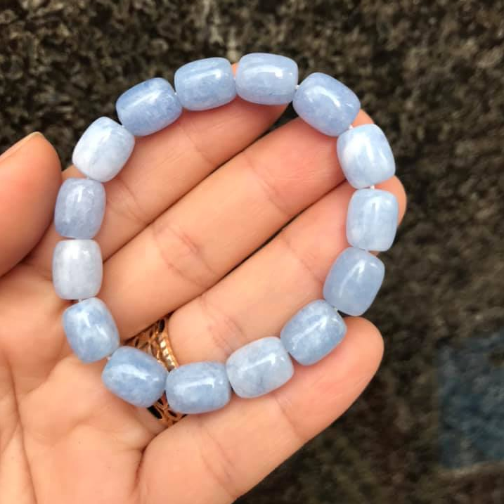 Vòng tay lu thống đá aquamarine