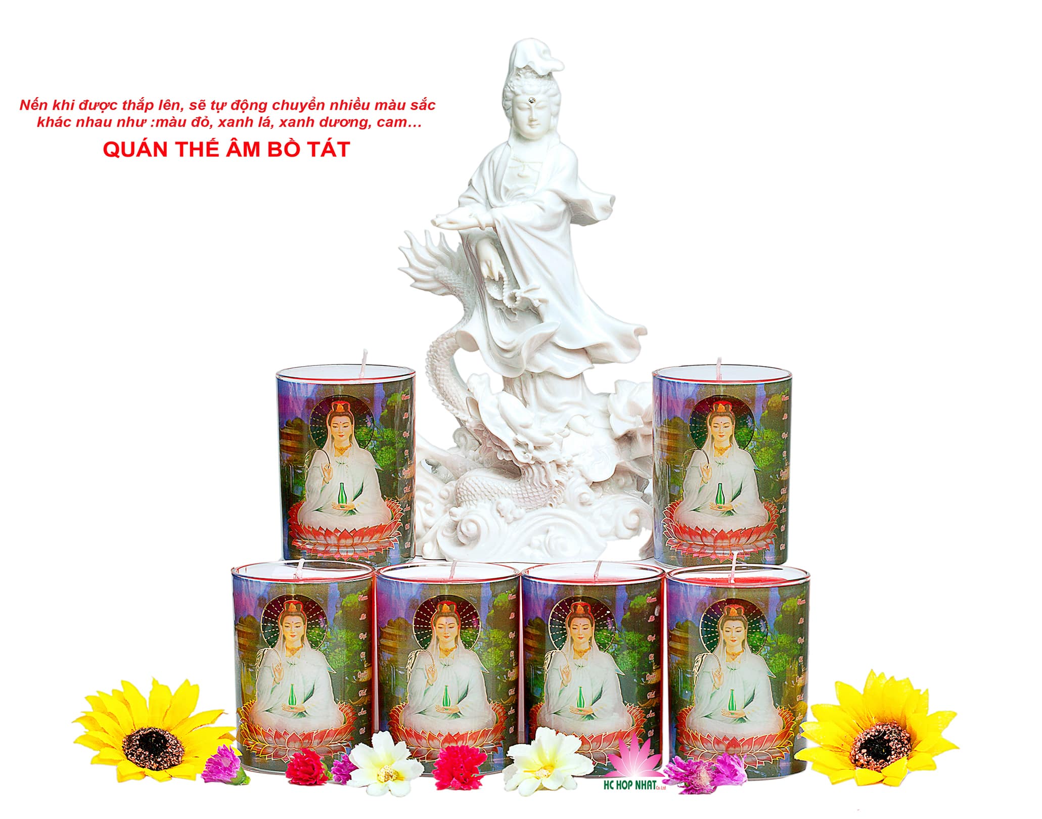 Nến Quan Thế Âm (Decal) nhỏ