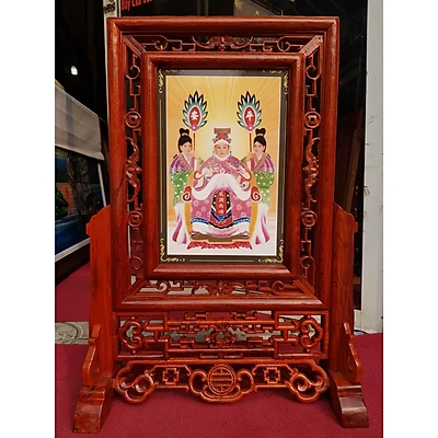 Khung ảnh thờ gỗ hương (Lào)