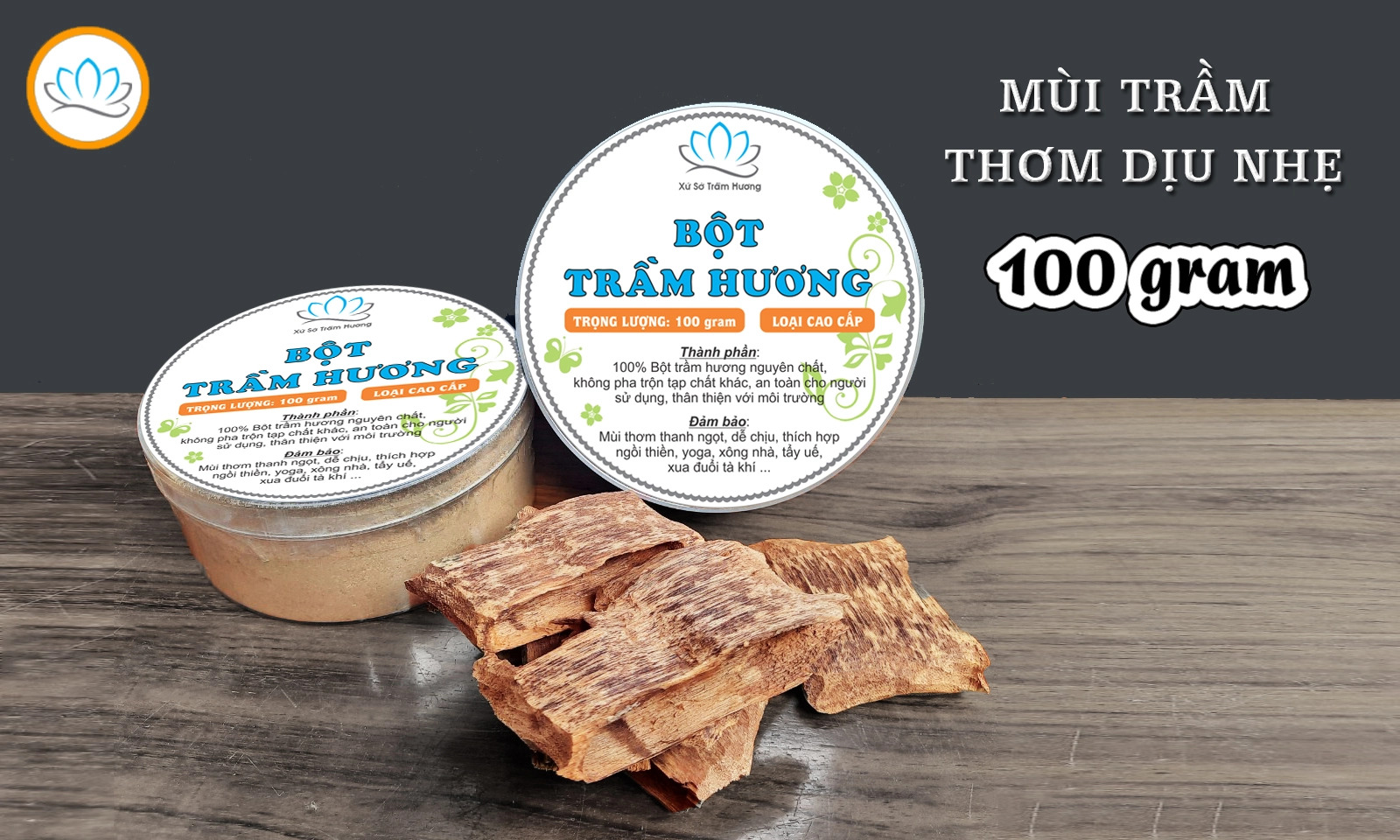 Bột Trầm Hương Nguyên Chất 100% Loại Cao Cấp