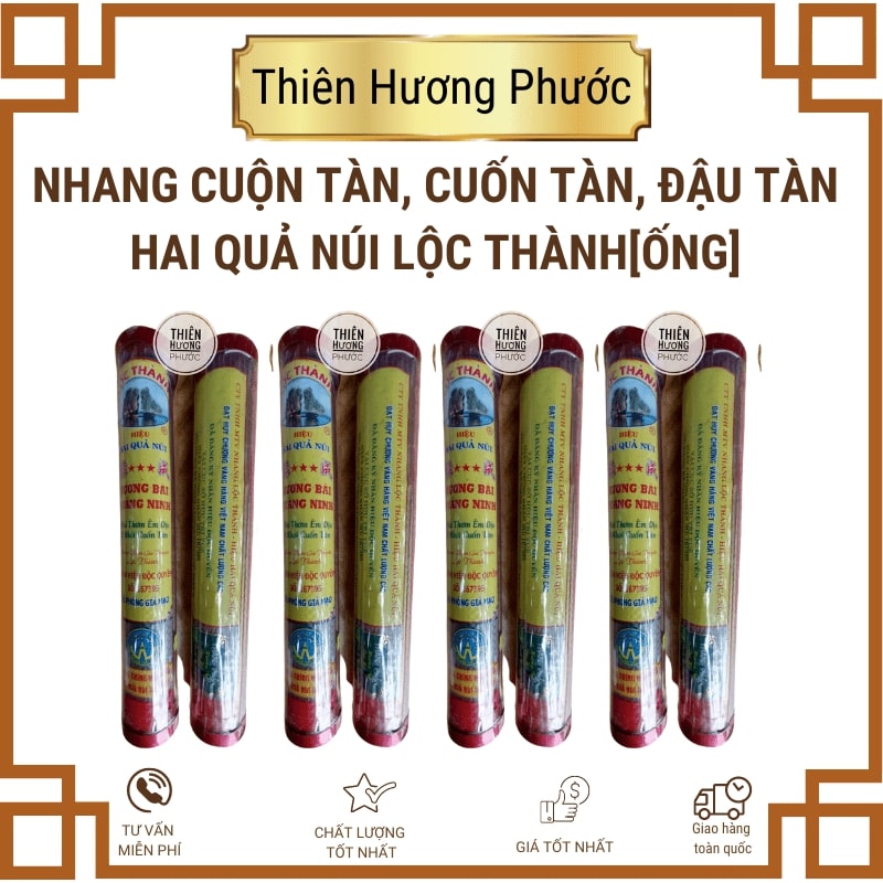 Nhang cuốn tàn Hai Quả Núi 30cm ống