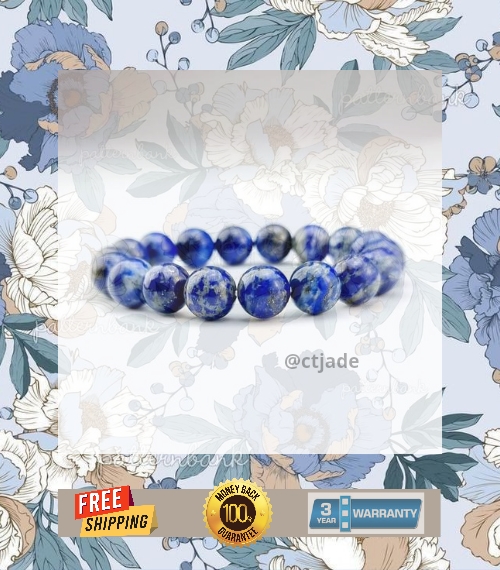 2209165 CTjade - Trang sức đá phong thủy hộ mệnh bình an, vòng chuỗi đá 100% đá Lapis Lazuli thiên nhiên
