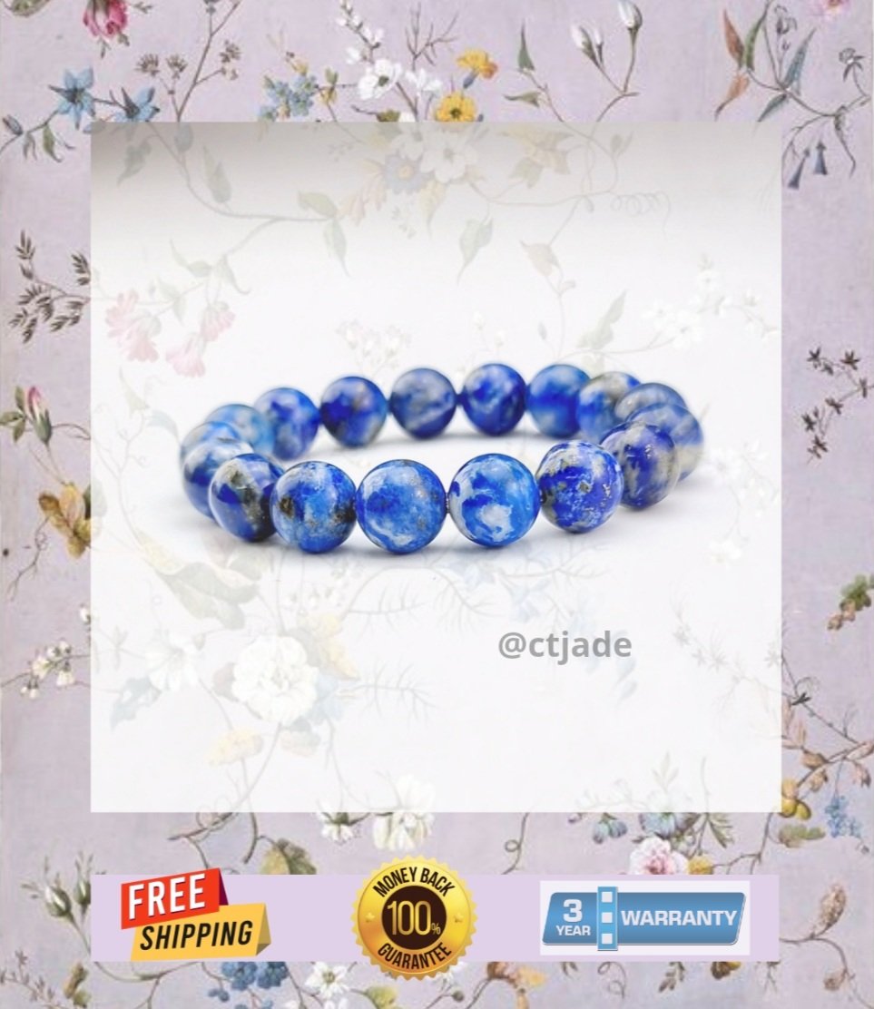 2209160 CTjade - Phiên bản giới hạn | Trang sức đá phong thủy hộ mệnh bình an, vòng chuỗi đá 100% đá Lapis Lazuli thiên nhiên