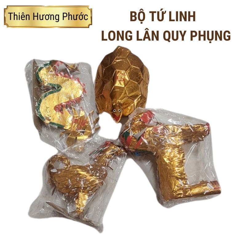 Bộ cúng tứ linh long lân quy phụng 4 linh vật