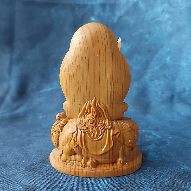 Tượng Phật Văn Thù Bồ Tát bằng gỗ Nhai Bách 