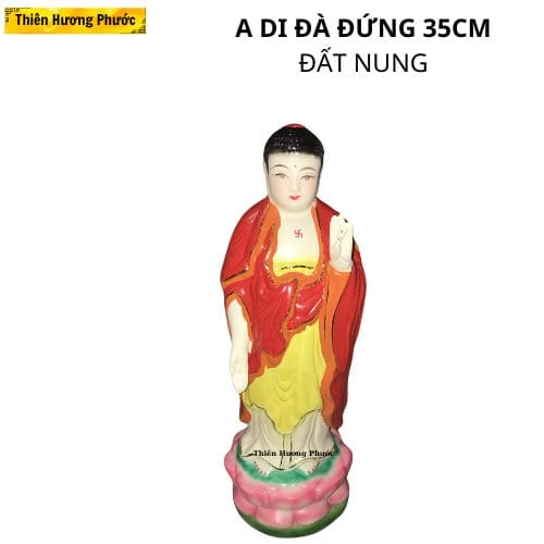 Tượng phật a di đà đất nung